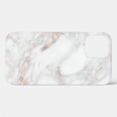 Coques Case-Mate iPhone Modèle blanc marbre or Rose sur mesure (Verso (horizontal))