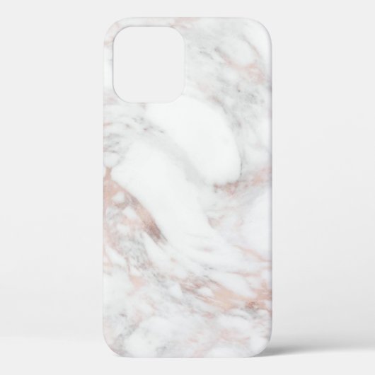 Coques Case-Mate iPhone Modèle blanc marbre or Rose sur mesure (Verso)
