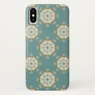 Coque iPhone X Modèle Damas avec éléments abstraits