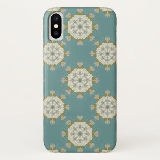 Coques Case-Mate iPhone Modèle Damas avec éléments abstraits (Dos)