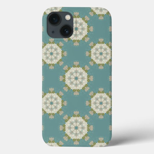 Coques Case-Mate iPhone Modèle Damas avec éléments abstraits (Verso)