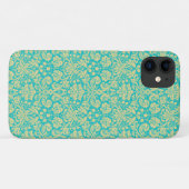 Coques Case-Mate iPhone Modèle Damas, Damas bleu, Damas français (Dos (Horizontal))