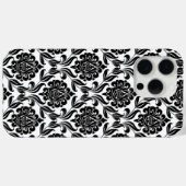 Coques Case-Mate iPhone Modèle Damas noir et blanc (Verso (horizontal))