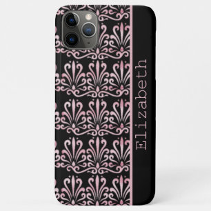 Case-Mate iPhone Case Modèle Damas vintage noir et rose