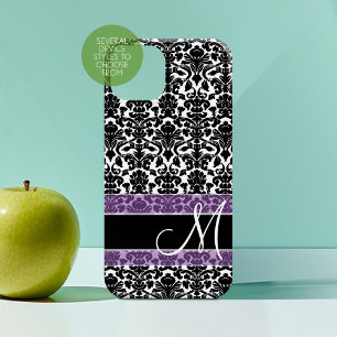 Coque iPhone 15 Pro Modèle Damask avec Monogramme