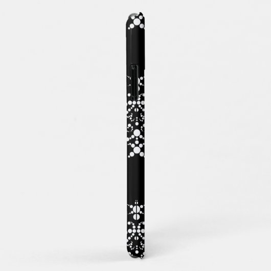 Coques Case-Mate iPhone Modèle Damask, Damask français, noir et blanc (Dos/Droite)