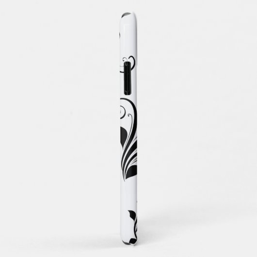 Coques Case-Mate iPhone Modèle Damask, Damask français, noir et blanc (Dos/Droite)