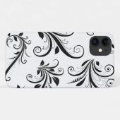 Coques Case-Mate iPhone Modèle Damask, Damask français, noir et blanc (Dos (Horizontal))