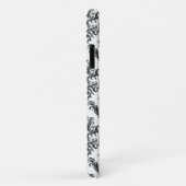 Coques Case-Mate iPhone Modèle Damask, Damask français, noir et blanc (Dos/Droite)