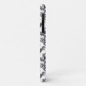 Coques Case-Mate iPhone Modèle Damask, Damask français, noir et blanc (Dos/Gauche)