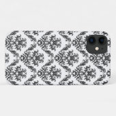 Coques Case-Mate iPhone Modèle Damask, Damask français, noir et blanc (Dos (Horizontal))
