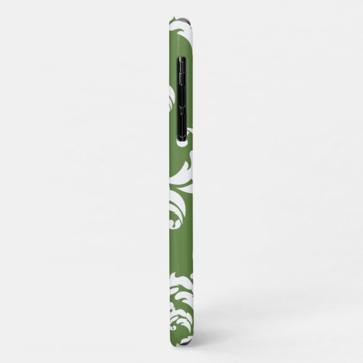 Coques Case-Mate iPhone Modèle Damask, Damask vert, Damask français (Dos/Gauche)