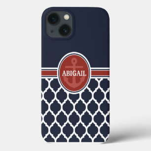 Case-Mate iPhone Case Modèle d'Ancre Nautique fille personnalisée