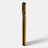 Coques Case-Mate iPhone Modèle de bande verticale orange noir (Verso / Gauche)