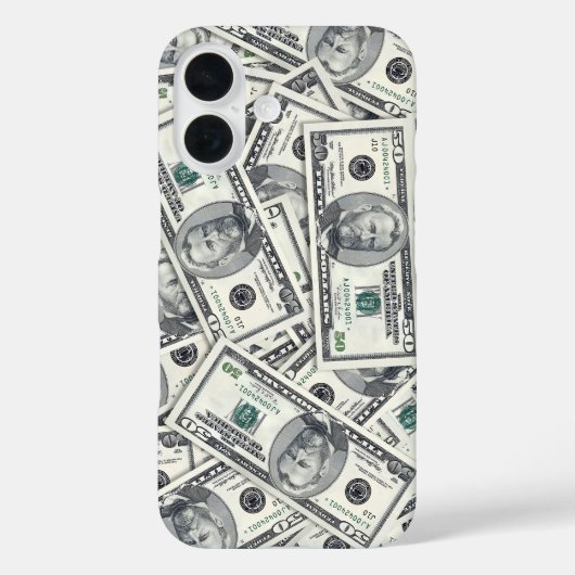 Coques Case-Mate iPhone Modèle de billet de cinquante dollars (Verso)