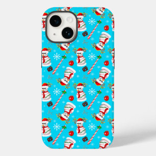 Coque Pour iPhone 14 Modèle de célébration de Noël Bonhomme de neige de