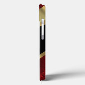 Coques Case-Mate iPhone Modèle de damas rouge très élégant (Verso / Gauche)