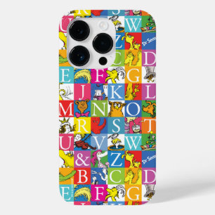Coque Pour iPhone 14 Pro Modèle de lettres en bloc colorées de l'alphabet d