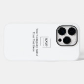 Coques Case-Mate iPhone Modèle de logo personnalisé élégant (Verso (horizontal))
