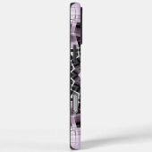 Coques Case-Mate iPhone Modèle de mandala géométrique violet et noir (Verso / Droite)