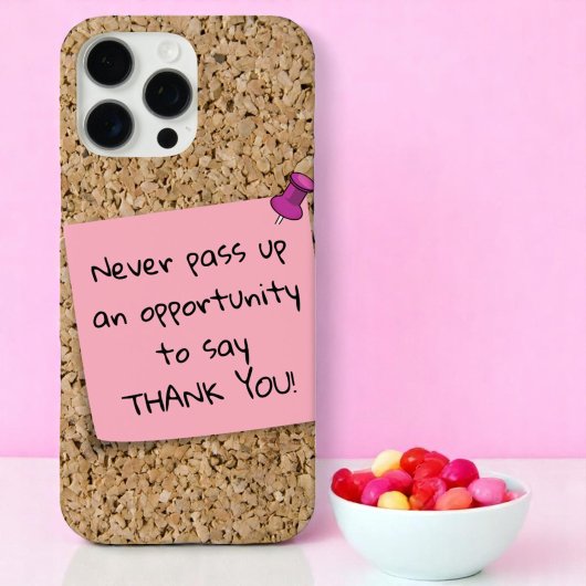 Coques Case-Mate iPhone Modèle de Message de Note Rose Épinglée Tableau de