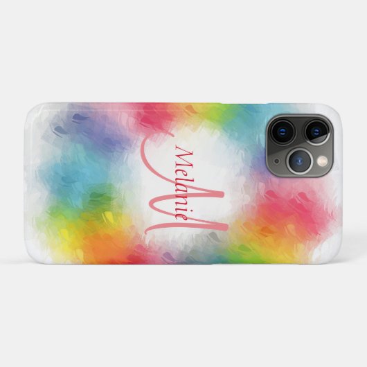 Coques Case-Mate iPhone Modèle de Monogramme moderne et élégant (Dos (Horizontal))