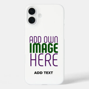COQUES iPhone 16 PLUS MODÈLE DE TEXTE D'IMAGE BLANCHE SIMPLE MODERNE
