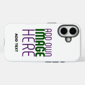 COQUES Case-Mate iPhone MODÈLE DE TEXTE D'IMAGE BLANCHE SIMPLE MODERNE (Verso (horizontal))