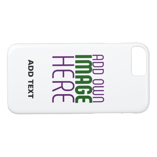 COQUES Case-Mate iPhone MODÈLE DE TEXTE D'IMAGE BLANCHE SIMPLE MODERNE (Dos (Horizontal))