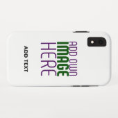 COQUES Case-Mate iPhone MODÈLE DE TEXTE D'IMAGE BLANCHE SIMPLE MODERNE (Dos (Horizontal))