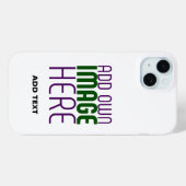 COQUES Case-Mate iPhone MODÈLE DE TEXTE D'IMAGE BLANCHE SIMPLE MODERNE (Verso (horizontal))