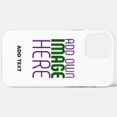 COQUES Case-Mate iPhone MODÈLE DE TEXTE D'IMAGE BLANCHE SIMPLE MODERNE (Verso (horizontal))