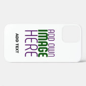 COQUES Case-Mate iPhone MODÈLE DE TEXTE D'IMAGE BLANCHE SIMPLE MODERNE (Verso (horizontal))