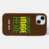 COQUES Case-Mate iPhone MODÈLE DE TEXTE D'IMAGE BROWN SIMPLE MODERNE (Verso (horizontal))