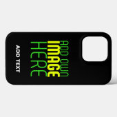 COQUES Case-Mate iPhone MODÈLE DE TEXTE D'IMAGE NOIRE SIMPLE ET MODERNE (Verso (horizontal))