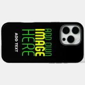 COQUES Case-Mate iPhone MODÈLE DE TEXTE D'IMAGE NOIRE SIMPLE ET MODERNE (Verso (horizontal))