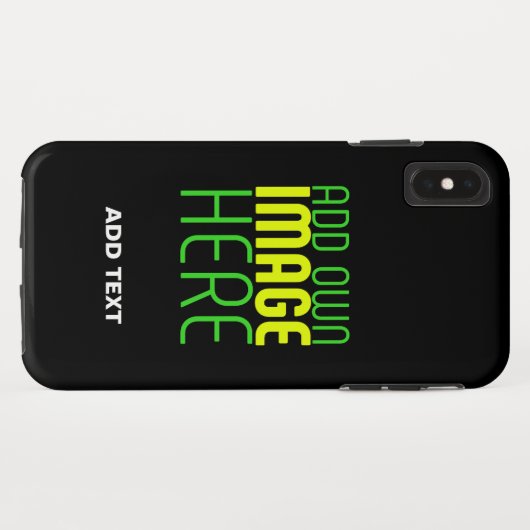 COQUES Case-Mate iPhone MODÈLE DE TEXTE D'IMAGE NOIRE SIMPLE ET MODERNE (Dos (Horizontal))