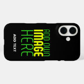 COQUES Case-Mate iPhone MODÈLE DE TEXTE D'IMAGE NOIRE SIMPLE ET MODERNE (Verso (horizontal))