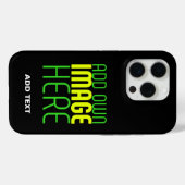 COQUES Case-Mate iPhone MODÈLE DE TEXTE D'IMAGE NOIRE SIMPLE ET MODERNE (Verso (horizontal))