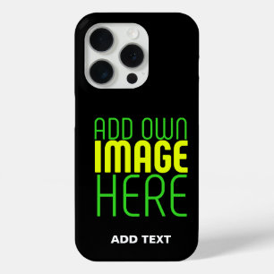 COQUE iPhone 15 PRO MODÈLE DE TEXTE D'IMAGE NOIRE SIMPLE ET MODERNE
