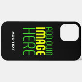 COQUES Case-Mate iPhone MODELE DE TEXTE D'IMAGE NOIRE SIMPLE ET MODIFIABLE (Retour (horizontal))