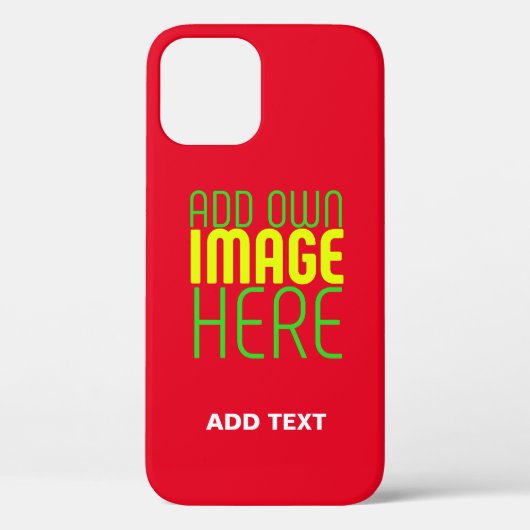 COQUES Case-Mate iPhone MODÈLE DE TEXTE D'IMAGE ROUGE SIMPLE MODERNE (Verso)