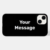 Coques Case-Mate iPhone Modèle de texte simple en noir et blanc (Verso (horizontal))