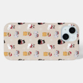 Coques Case-Mate iPhone Modèle de vacances festif de chats de Noël (Verso (horizontal))