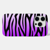 Coques Case-Mate iPhone Modèle de zèbre pourpre et noir (Verso (horizontal))