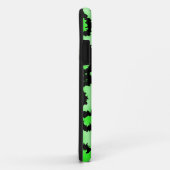 Coques Case-Mate iPhone Modèle d'empreinte de léopard de noir et de vert (Dos/Droite)