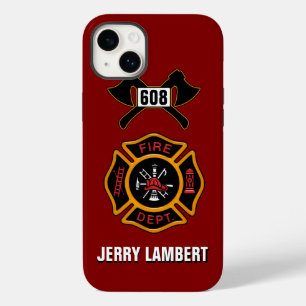 Coque Pour iPhone 14 Plus Modèle du nom de l'insigne du service des incendi