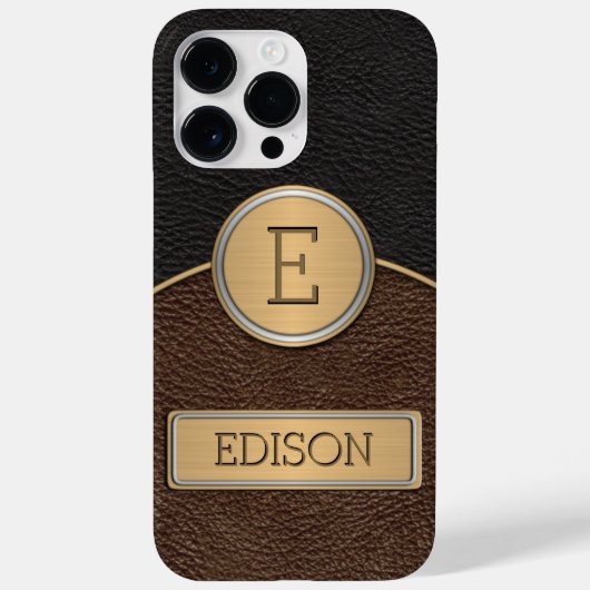 Coques Case-Mate iPhone Modèle du nom du monogramme exécutif (Verso)