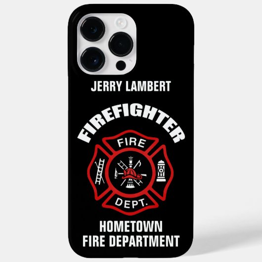 Coques Case-Mate iPhone Modèle du nom du pompier (Verso)