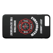 Coques Case-Mate iPhone Modèle du nom du pompier (Dos (Horizontal))